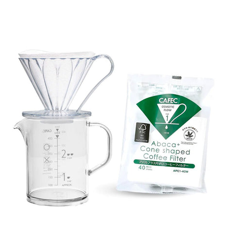 Cafec 1-2 Cup Pour Over Starter Kit Cafec 1-2 Cup Pour Over Starter Kit