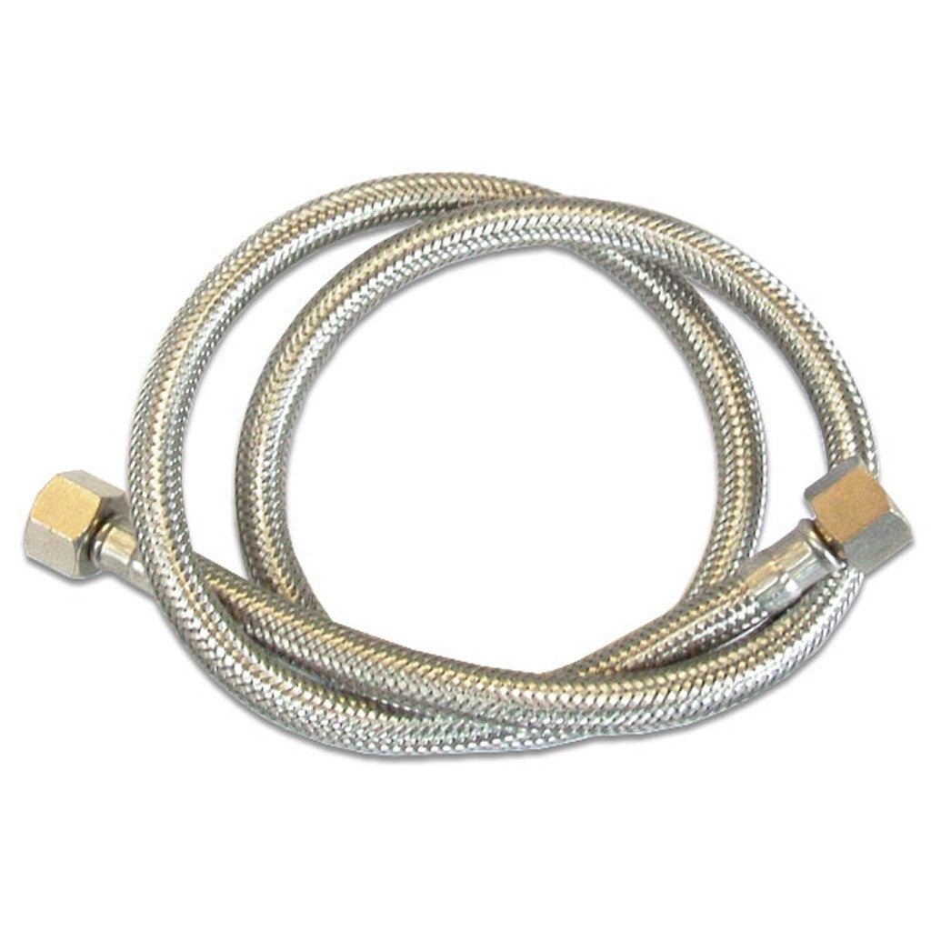 3/8 x 3/8 x 0.5m BSP Female Stainless Steel Braided Hose - Barista Supplies 3/8 x 3/8 x 0.5m BSP Female Stainless Steel Braided Hose - Barista Supplies