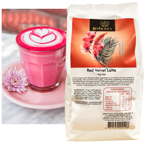 Bodacious Red Velvet Latte 1kg - Barista Supplies Bodacious Red Velvet Latte 1kg - Barista Supplies