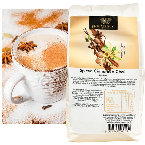 Bodacious Spiced Cinnamon Chai 1kg - Barista Supplies Bodacious Spiced Cinnamon Chai 1kg - Barista Supplies