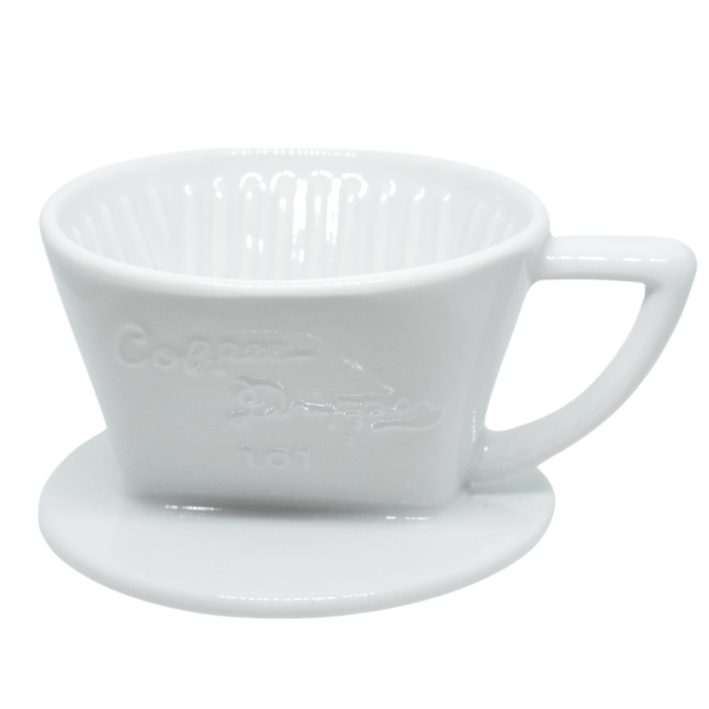 Cafec 1-2 Cup White Trapezoid Dripper - Barista Supplies Cafec 1-2 Cup White Trapezoid Dripper - Barista Supplies