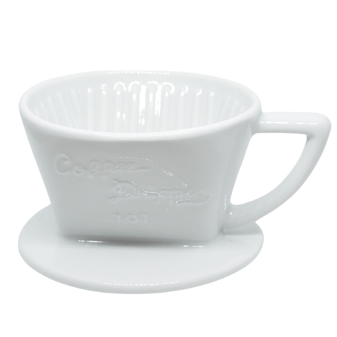 Cafec 1-2 Cup White Trapezoid Dripper - Barista Supplies Cafec 1-2 Cup White Trapezoid Dripper - Barista Supplies