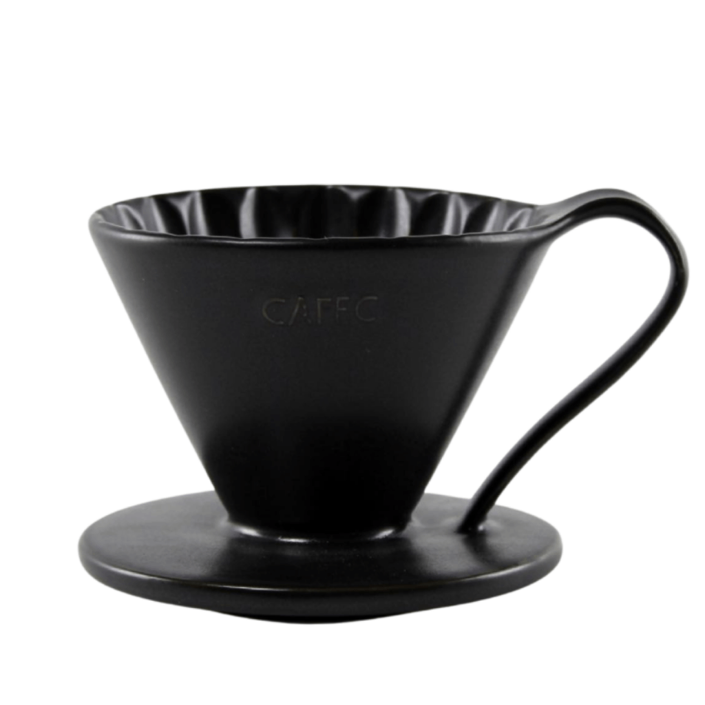 Cafec 1 Cup Black Flower Dripper - Barista Supplies Cafec 1 Cup Black Flower Dripper - Barista Supplies