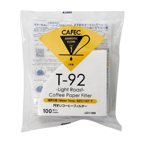 Cafec 1 Cup Light Roast Filter Paper 100 Pack - Barista Supplies Cafec 1 Cup Light Roast Filter Paper 100 Pack - Barista Supplies
