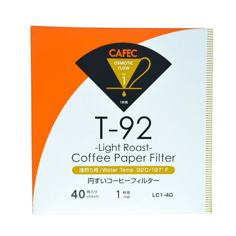Cafec 1 Cup Light Roast Filter Paper 40 Pack - Barista Supplies Cafec 1 Cup Light Roast Filter Paper 40 Pack - Barista Supplies
