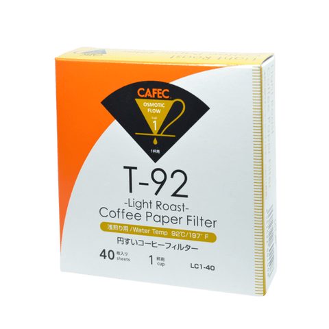 Cafec 1 Cup Light Roast Filter Paper 40 Pack - Barista Supplies Cafec 1 Cup Light Roast Filter Paper 40 Pack - Barista Supplies