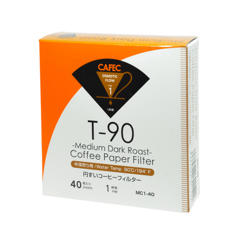 Cafec 1 Cup Medium Roast Filter Paper 40 Pack - Barista Supplies Cafec 1 Cup Medium Roast Filter Paper 40 Pack - Barista Supplies