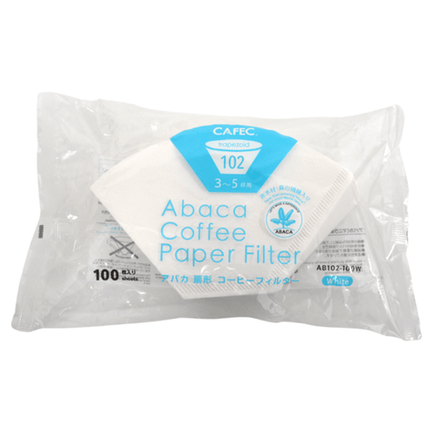 Cafec 3-5 Cup Abaca Trapezoid Filter Paper 100 Pack - Barista Supplies Cafec 3-5 Cup Abaca Trapezoid Filter Paper 100 Pack - Barista Supplies