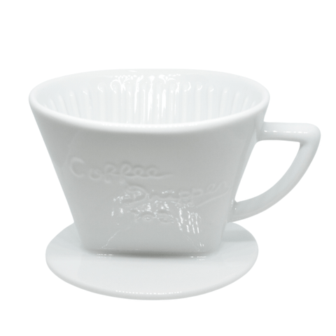 Cafec 3-5 Cup White Trapezoid Dripper - Barista Supplies Cafec 3-5 Cup White Trapezoid Dripper - Barista Supplies
