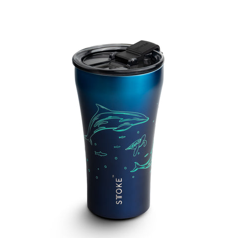 Sttoke 12oz Ocean Glow Reusable Coffee Cup