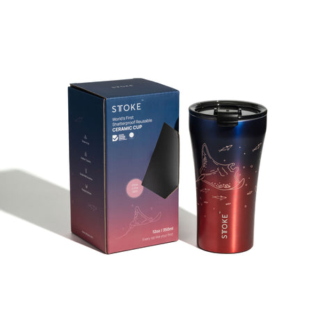 Sttoke 12oz Ocean Glow Reusable Coffee Cup