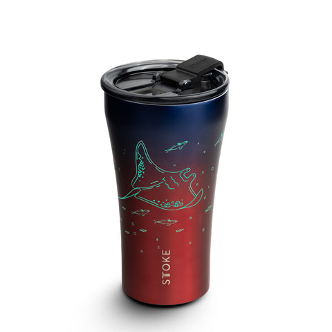 Sttoke 12oz Ocean Glow Reusable Coffee Cup