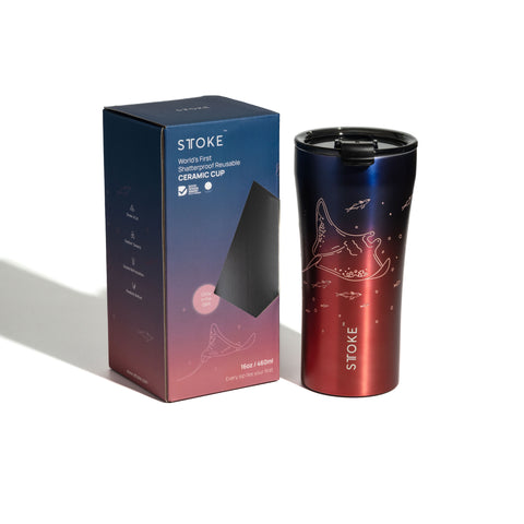 Sttoke 16oz Ocean Glow Reusable Coffee Cup