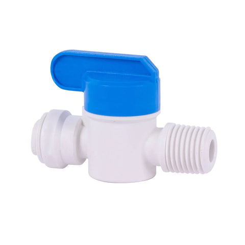 Kwik Connect Shutoff Ball Valve 3/8 Tube x 3/8 Male