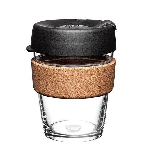 KeepCup Black 12oz Cork Reusable Cup