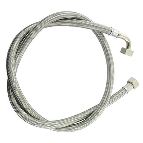3/8 x 3/8 x 0.5m Stainless Steel Braided Hose With Elbow - Barista Supplies