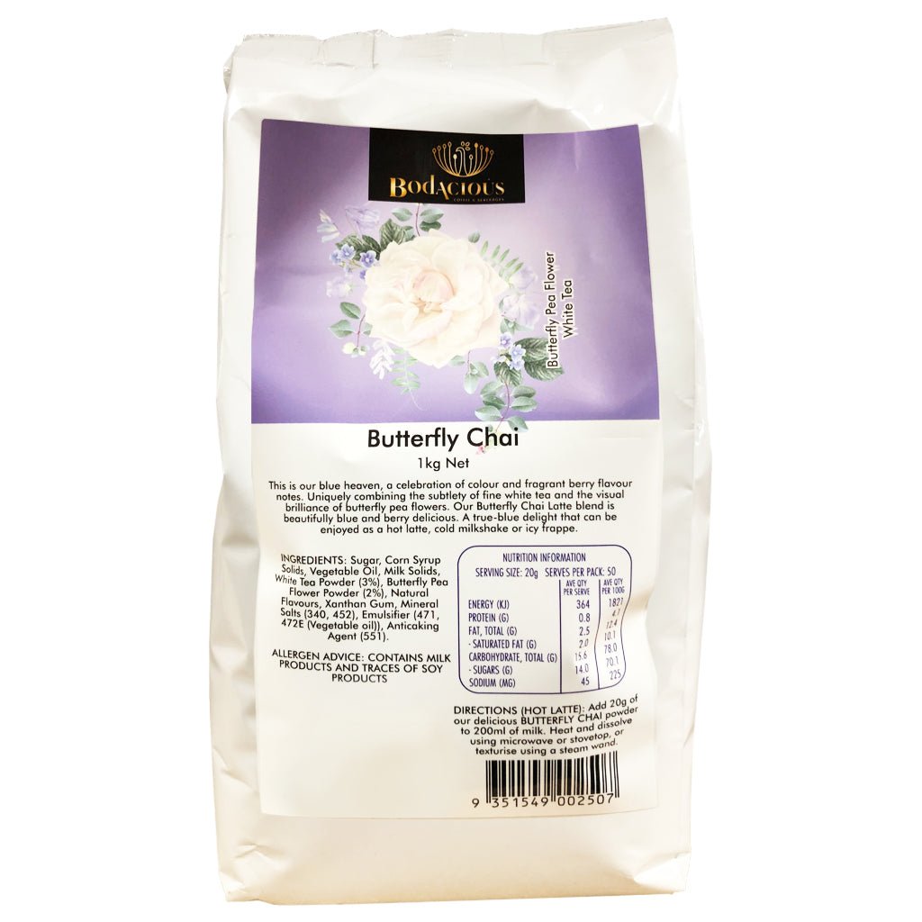 Bodacious Butterfly Chai Latte 1kg - Barista Supplies