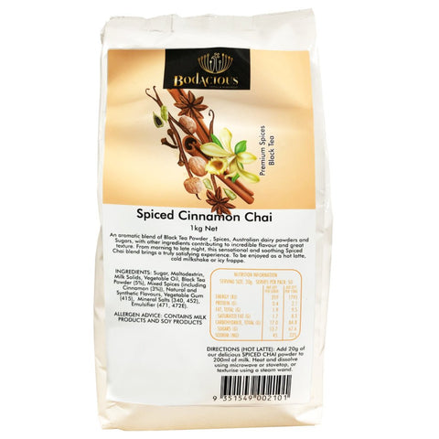 Bodacious Spiced Cinnamon Chai 1kg - Barista Supplies