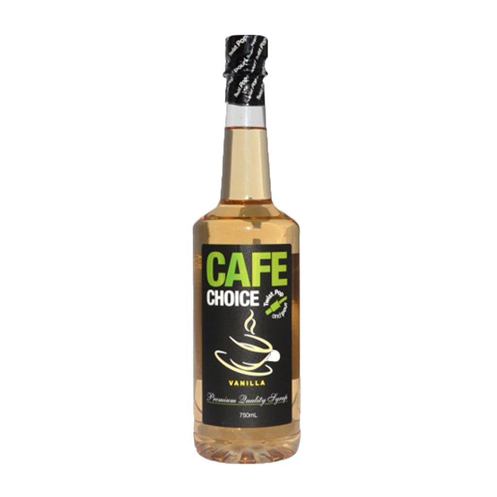 Cafe Choice 750ml Vanilla Syrup - Barista Supplies