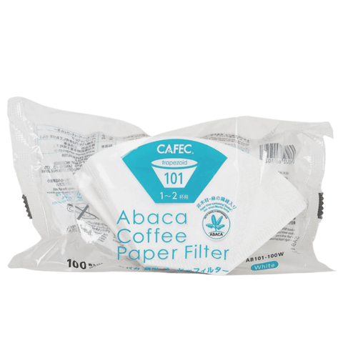 Cafec 1-2 Cup Abaca Trapezoid Filter Paper 100 Pack - Barista Supplies