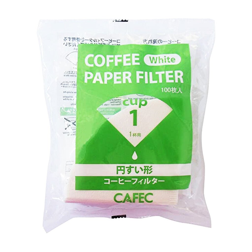 Cafec 1 Cup Filter Paper 100 Pack - Barista Supplies
