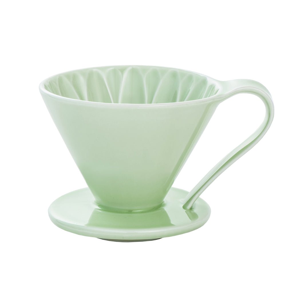 Cafec 1 Cup Green Flower Dripper - Barista Supplies