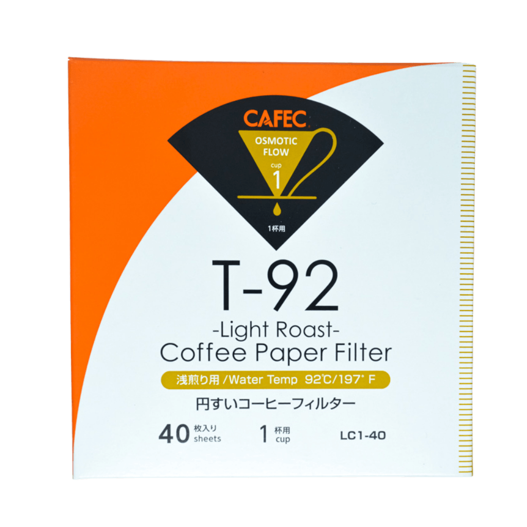 Cafec 1 Cup Light Roast Filter Paper 40 Pack - Barista Supplies