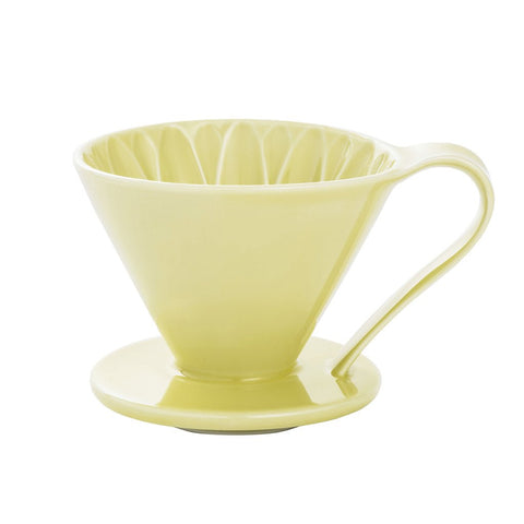 Cafec 1 Cup Yellow Flower Dripper - Barista Supplies