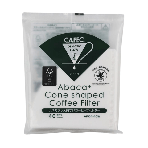 Cafec 2 Cup Abaca Plus Filter Paper 40 Pack - Barista Supplies