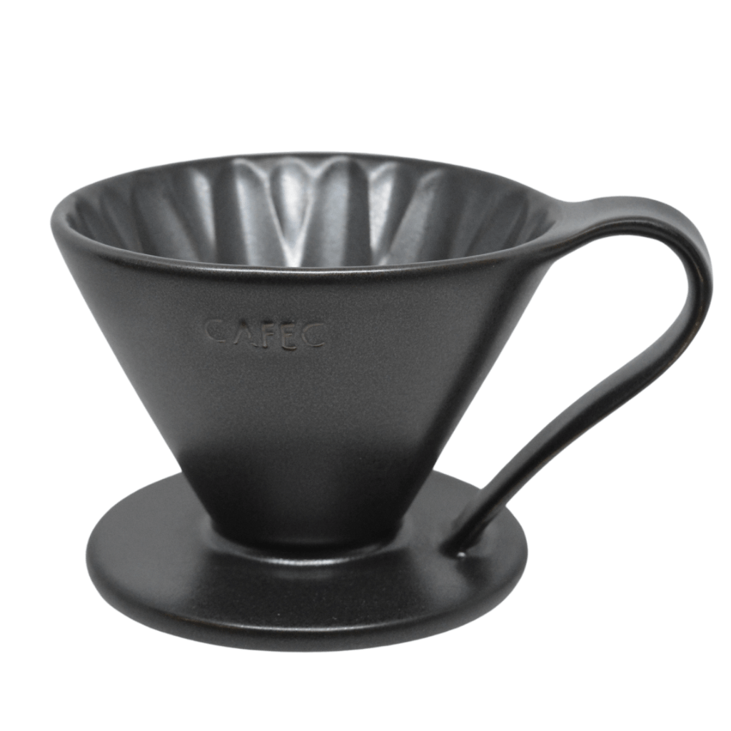 Cafec 2 Cup Black Flower Dripper - Barista Supplies