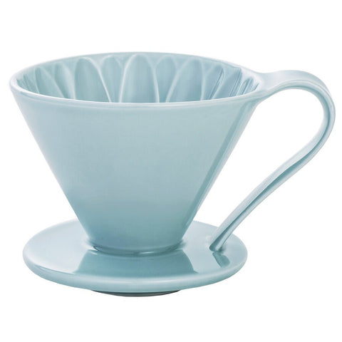 Cafec 2 Cup Blue Flower Dripper - Barista Supplies