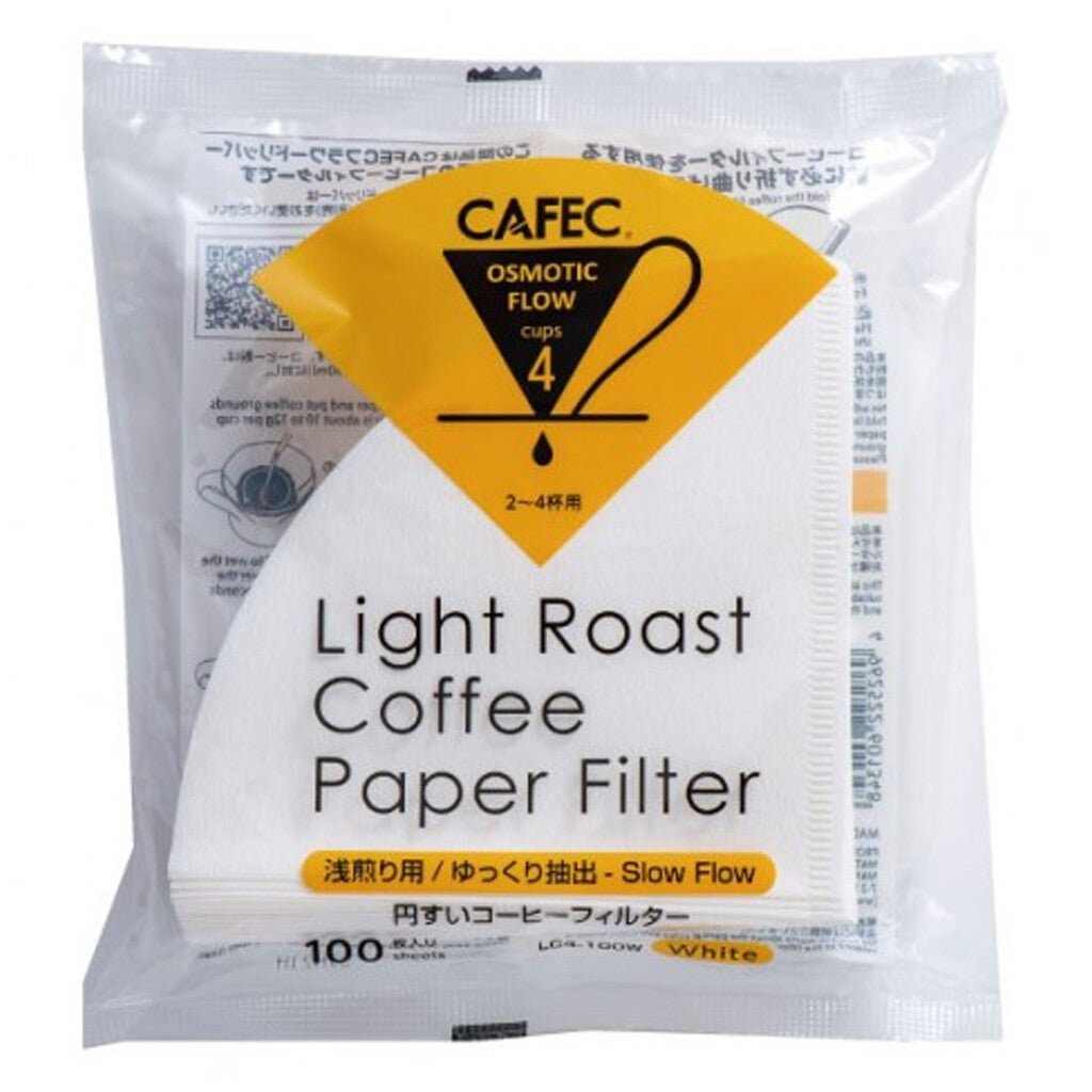 Cafec 2 Cup Light Roast Filter Paper 100 Pack - Barista Supplies