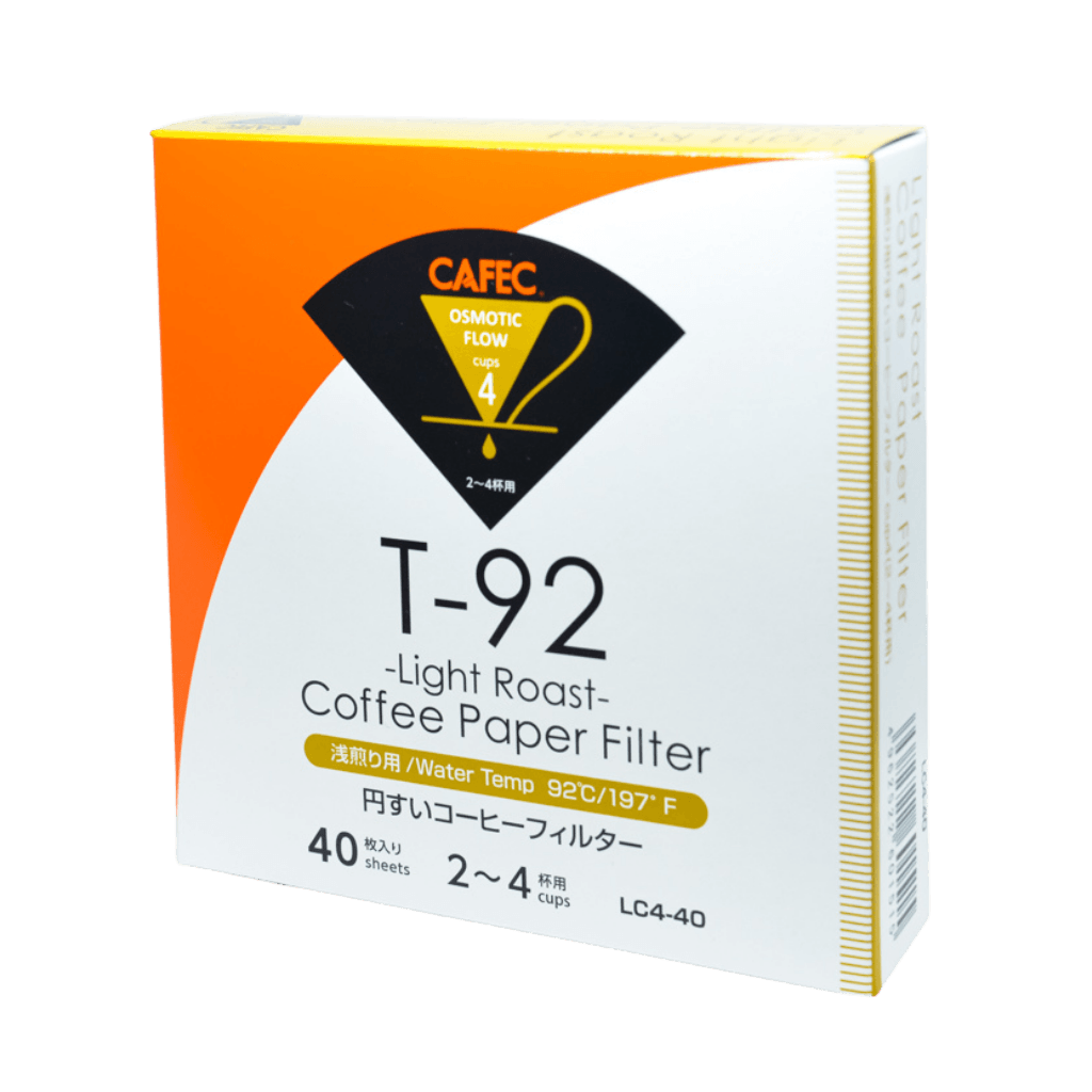 Cafec 2 Cup Light Roast Filter Paper 40 Pack - Barista Supplies