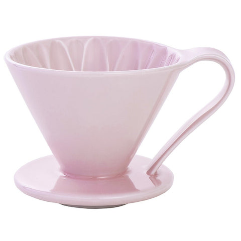 Cafec 2 Cup Pink Flower Dripper - Barista Supplies
