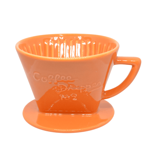 Cafec 3-5 Cup Orange Trapezoid Dripper - Barista Supplies