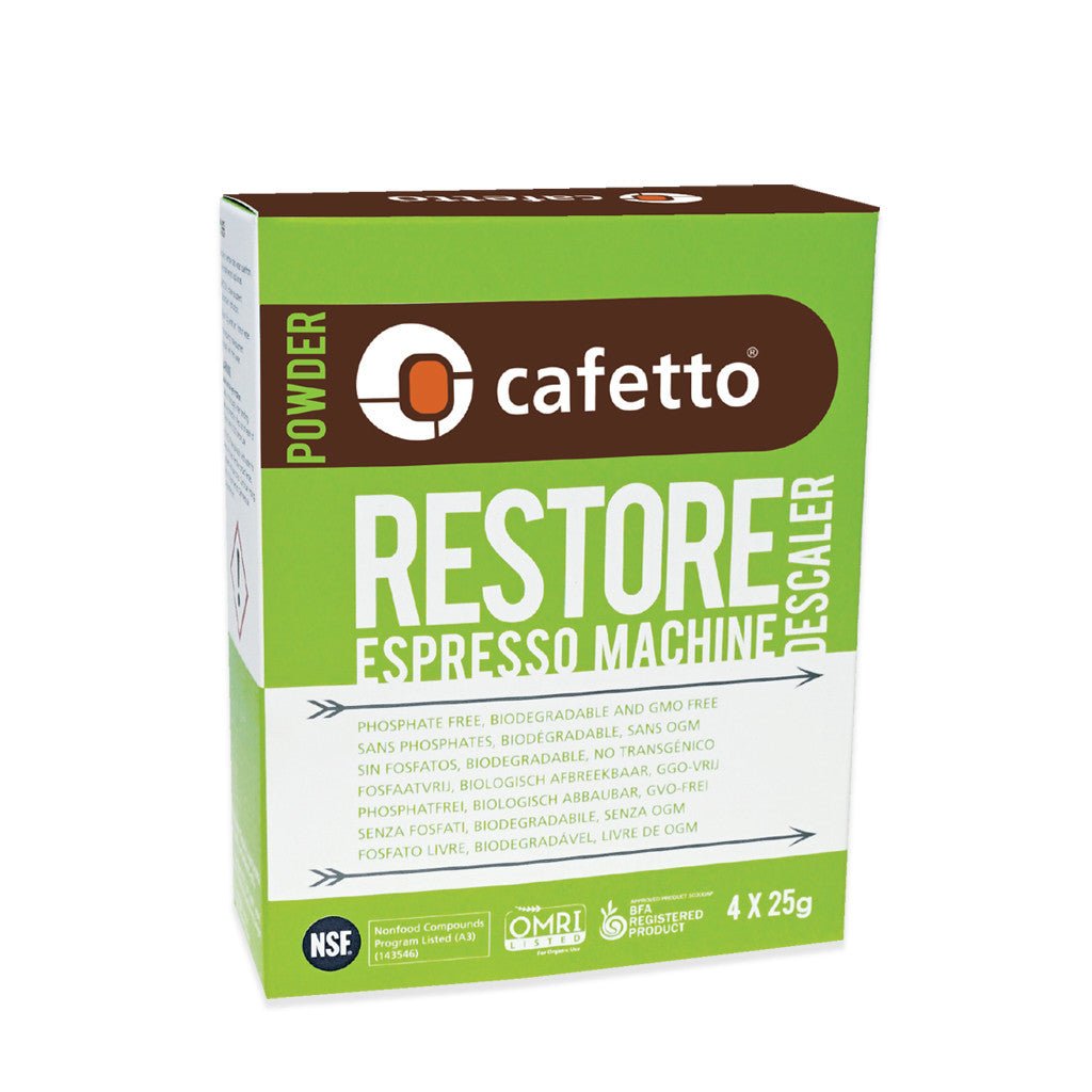 Cafetto 4 x 25g Sachet Restore Descaler Powder - Barista Supplies