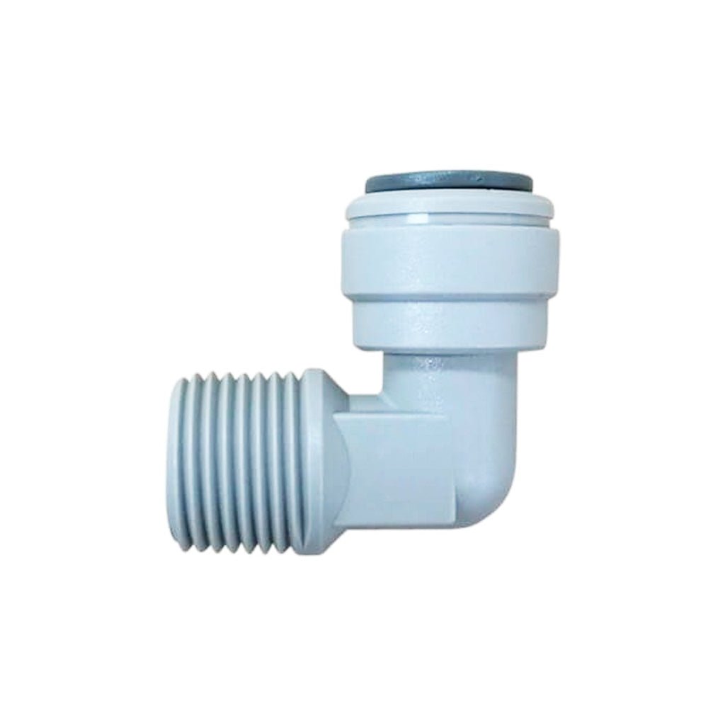Kwik Connect Elbow Adaptor 1/4 Tube x 1/4 Male Thread - Barista Supplies