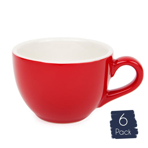 Premier Tazze - 280ml Red Cappuccino Cup Set of 6 - Barista Supplies